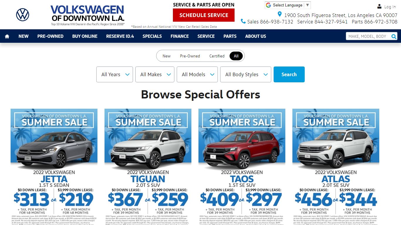 New and Used Volkswagen Dealership in Los Angeles | Volkswagen of ...